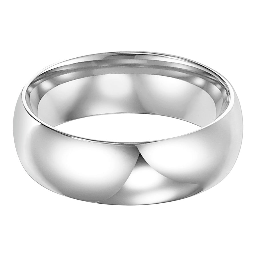 This low-dome, comfort fit band features a high polished finish for a timeless look that will last a lifetime.