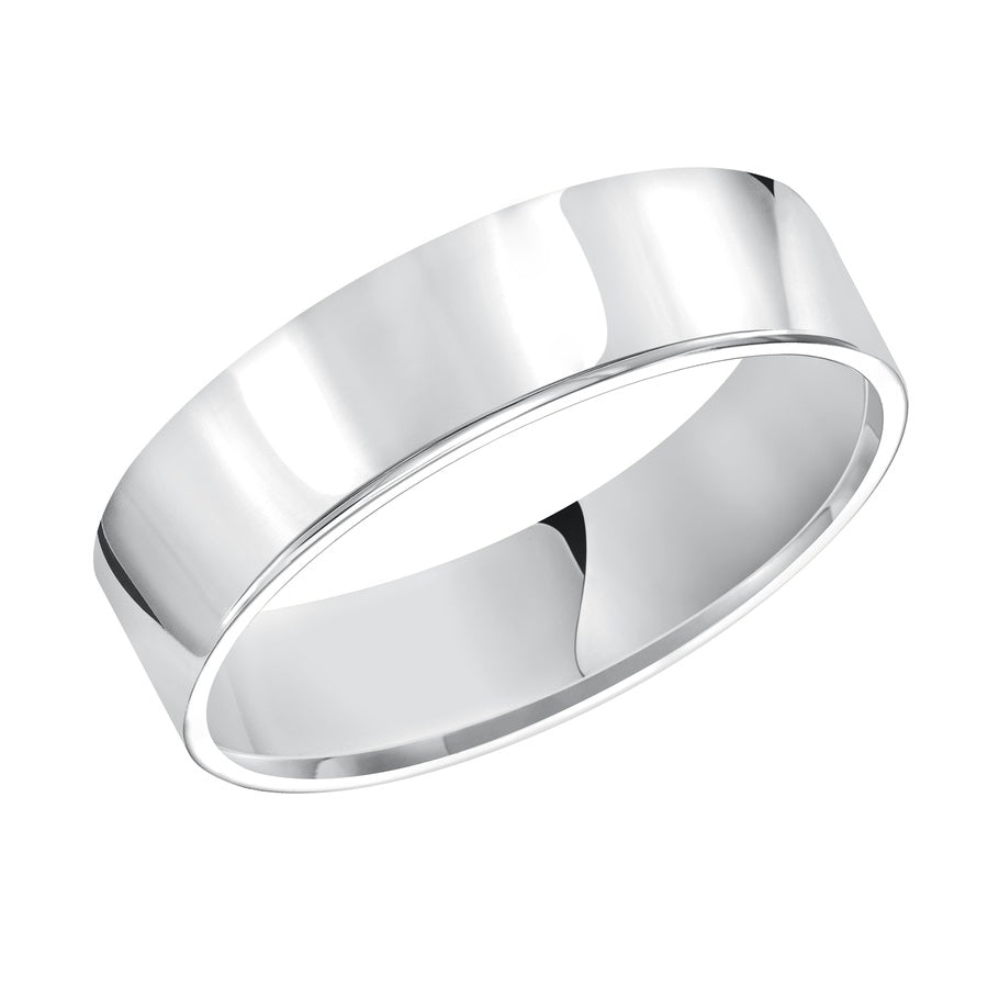 Crisp and classic, this comfort fit, 12mm wedding band features a high polished finish for a timeless look.