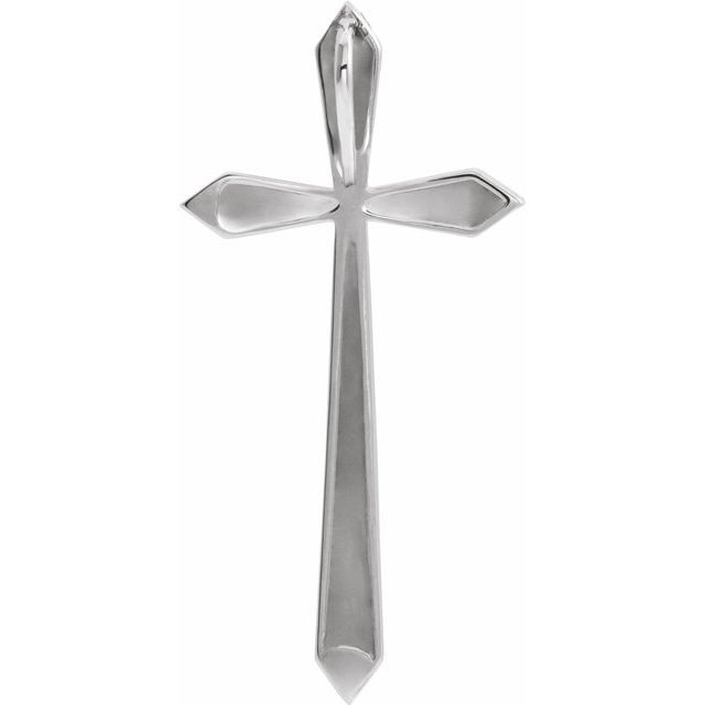 14k-white-elongated-cross-pendant