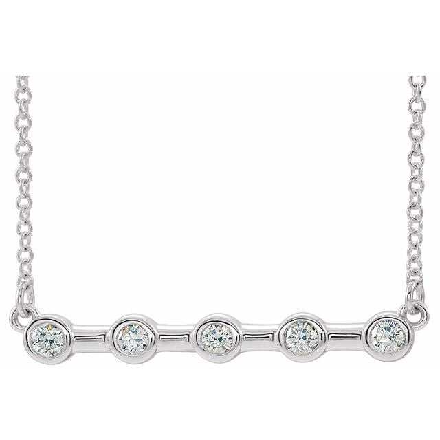 sterling-silver-1/6-ctw-natural-diamond-bezel-set-bar-18"-necklace