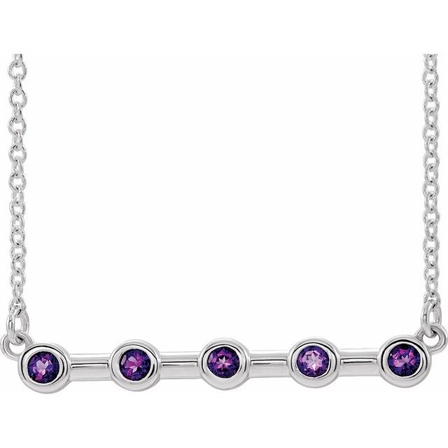 14k-white-natural-amethyst-bezel-set-bar-18"-necklace