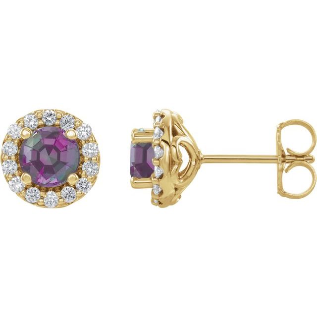 14K Yellow Gold|Natural Emerald|4 mm