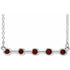 14k-white-natural-mozambique-garnet-bezel-set-bar-18"-necklace