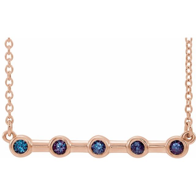 14k-rose-natural-alexandrite-bezel-set-bar-18"-necklace