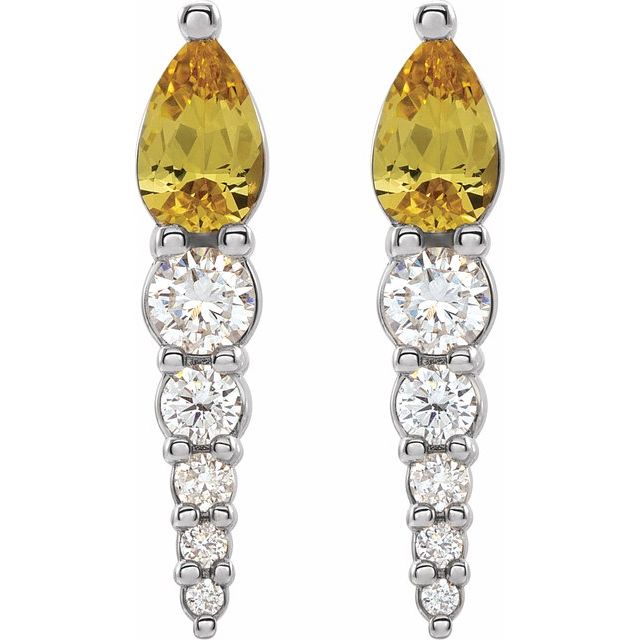14k-white-natural-citrine-&-1/4-ctw-natural-diamond-earrings