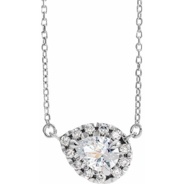 14k-white--natural-white-sapphire-&-1/8-ctw-natural-diamond-16"-necklace