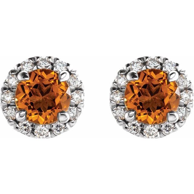 14k-white--natural-citrine-&-1/5-ctw-natural-diamond-halo-style-earrings