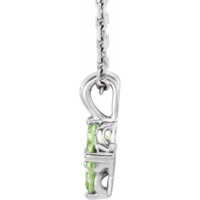 sterling-silver-imitation-peridot-youth-16-18"-necklace