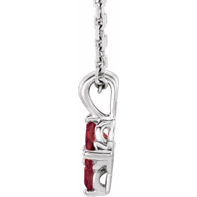 sterling-silver-imitation-ruby-youth-16-18"-necklace