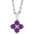 sterling-silver-imitation-amethyst-youth-16-18"-necklace