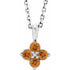 sterling-silver-imitation-citrine-youth-16-18"-necklace