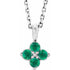 sterling-silver-imitation-emerald-youth-16-18"-necklace