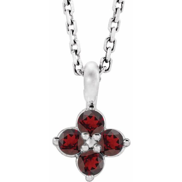 sterling-silver-imitation-mozambique-garnet-youth-16-18"-necklace