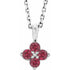 sterling-silver-imitation-ruby-youth-16-18"-necklace