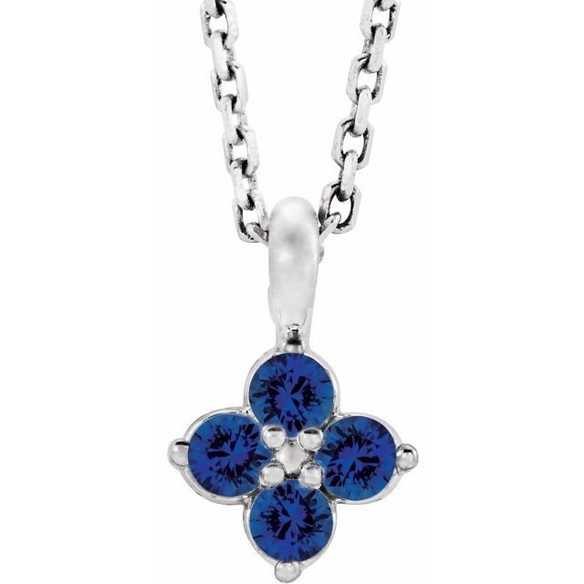 14k-white-natural-blue-sapphire-youth-16-18"-necklace