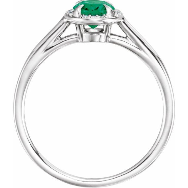 14k-white-gold--lab-grown-emerald-&-.03-ctw-natural-diamond-ring
