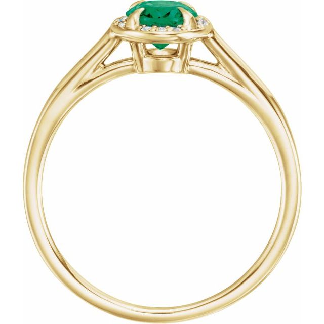 14k-yellow-gold--lab-grown-emerald-&-.03-ctw-natural-diamond-ring
