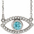 14k-white-natural-blue-zircon-&-natural-white-sapphire-evil-eye-16"-necklace
