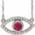 sterling-silver-natural-ruby-&-natural-white-sapphire-evil-eye-16"-necklace