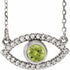 sterling-silver-natural-peridot-&-natural-white-sapphire-evil-eye-16"-necklace