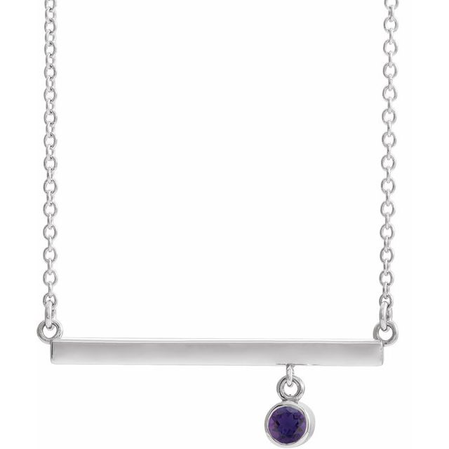 14k-white-natural-amethyst-bezel-set-16"-necklace