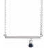 14k-white-lab-grown-blue-sapphire-bezel-set-bar-16"-necklace
