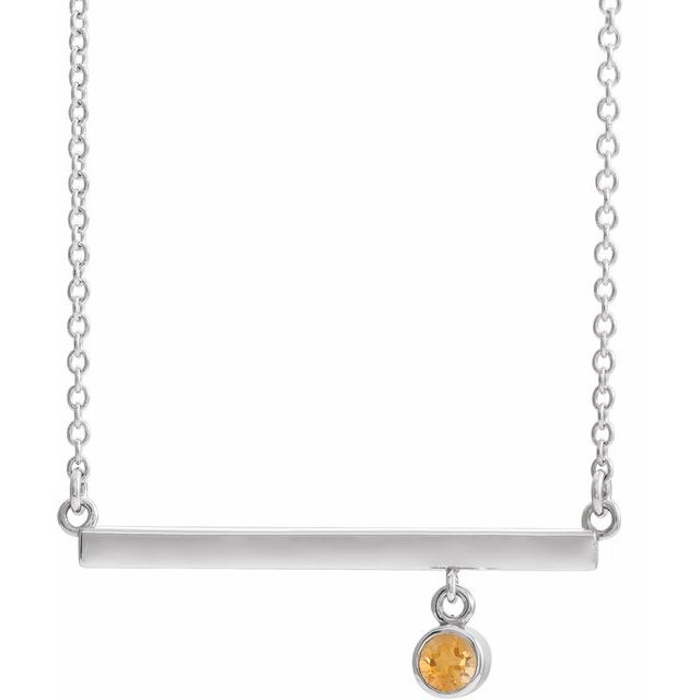 14k-white-natural-citrine-bezel-set-16"-necklace