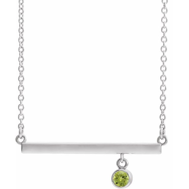 14k-white-natural-peridot-bezel-set-16"-necklace