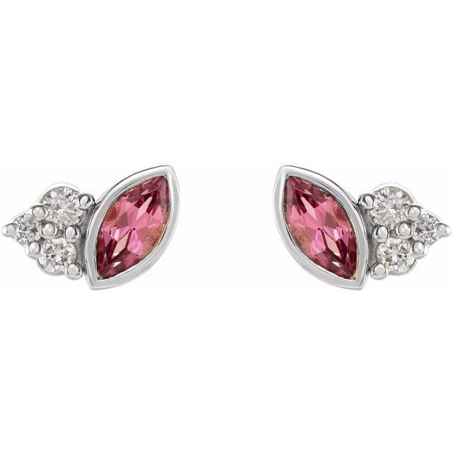 14k-white-natural-pink-tourmaline-&-.05-ctw-natural-diamond-earrings