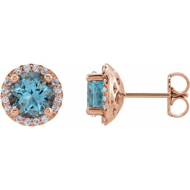 14K White Gold|Natural Blue Sapphire|4 mm
