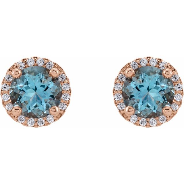 14K White Gold|Natural Blue Sapphire|4 mm