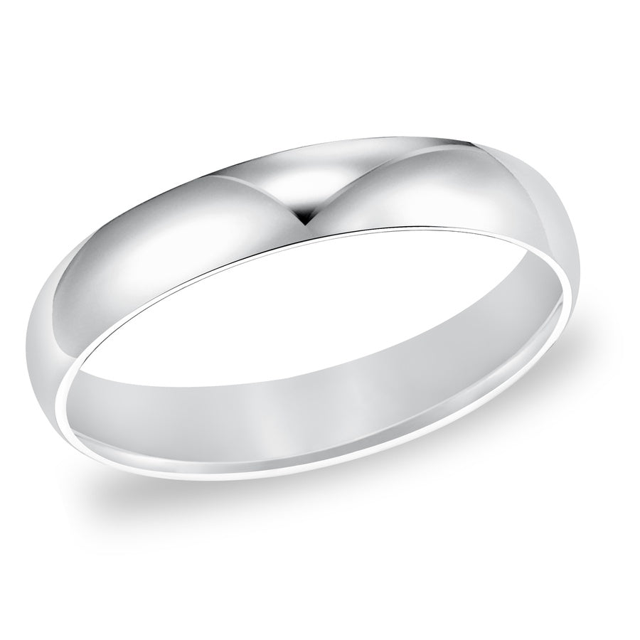This low-dome, comfort fit band features a high polished finish for a timeless look that will last a lifetime.