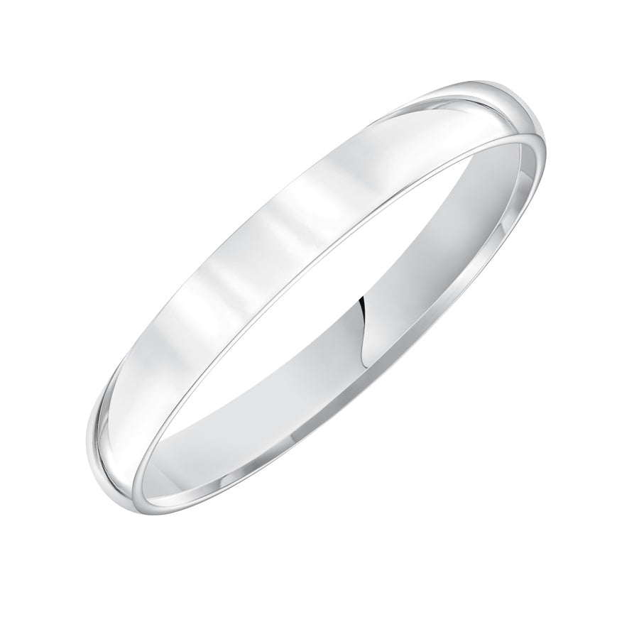 This low-dome, comfort fit band features a high polished finish for a timeless look that will last a lifetime.