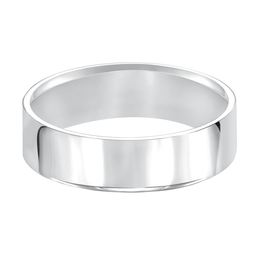 Crisp and classic, this comfort fit, 6mm wedding band features a high polished finish for a timeless look.