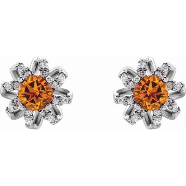 14k-white-natural-citrine-&-1/6-ctw-natural-diamond-halo-style-earrings