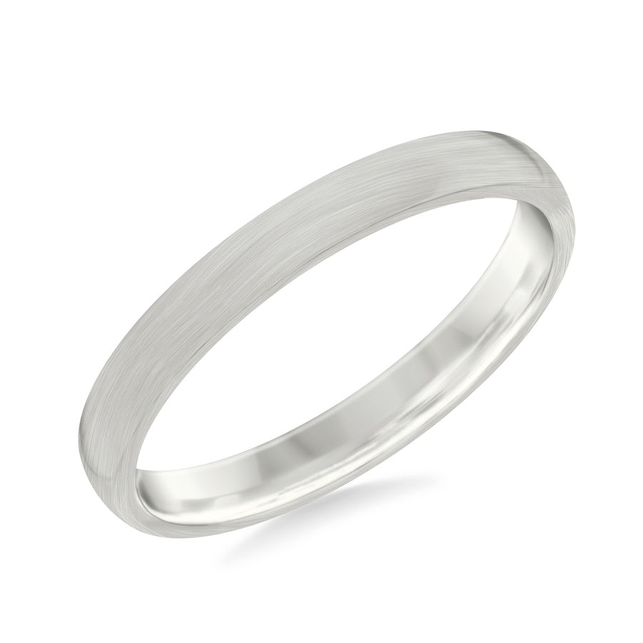 3MM Comfort Fit Band with a Euro Profile and Brushed Finish