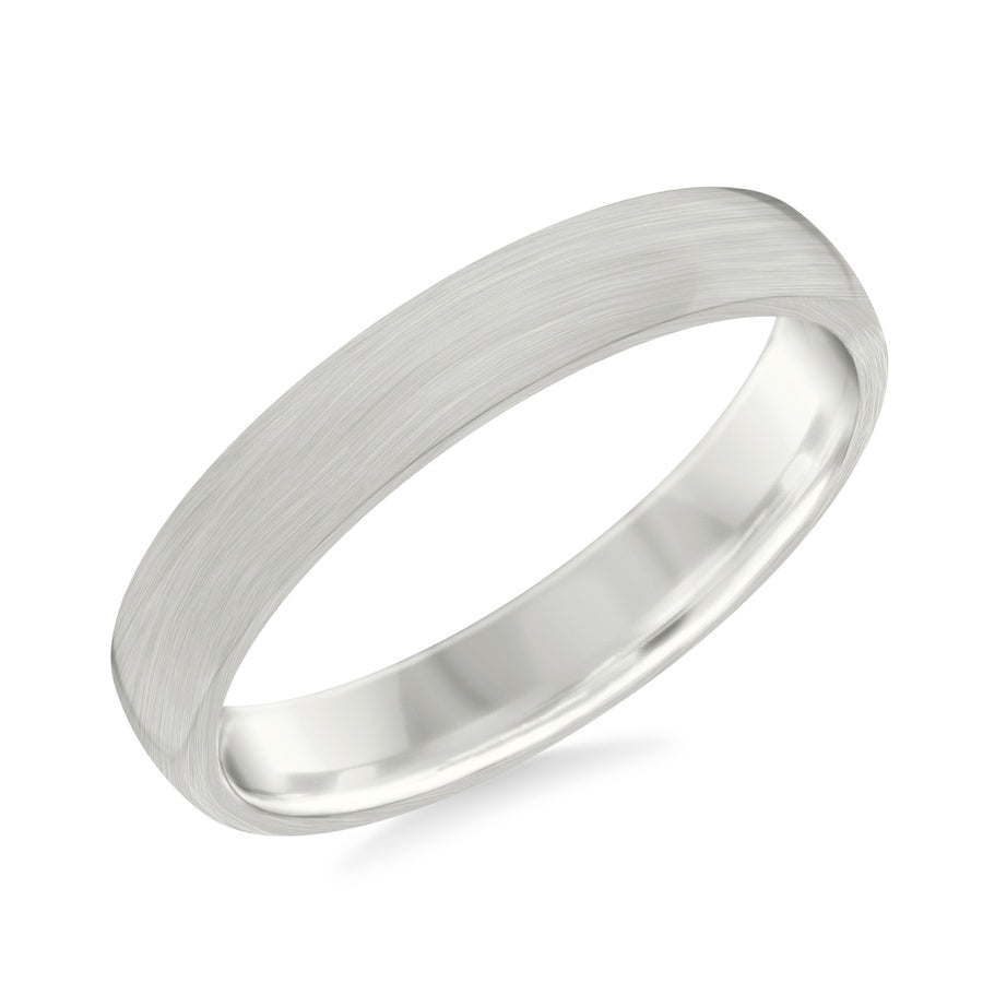 4MM Comfort Fit Band with a Euro Profile and Brushed Finish