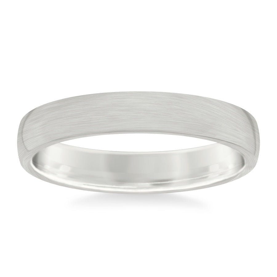 4MM Comfort Fit Band with a Euro Profile and Brushed Finish