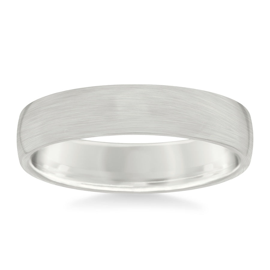 5MM Comfort Fit Band with a Euro Profile and Brushed Finish