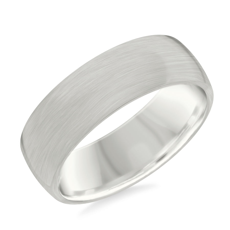 7MM Comfort Fit Band with a Euro Profile and Brushed Finish