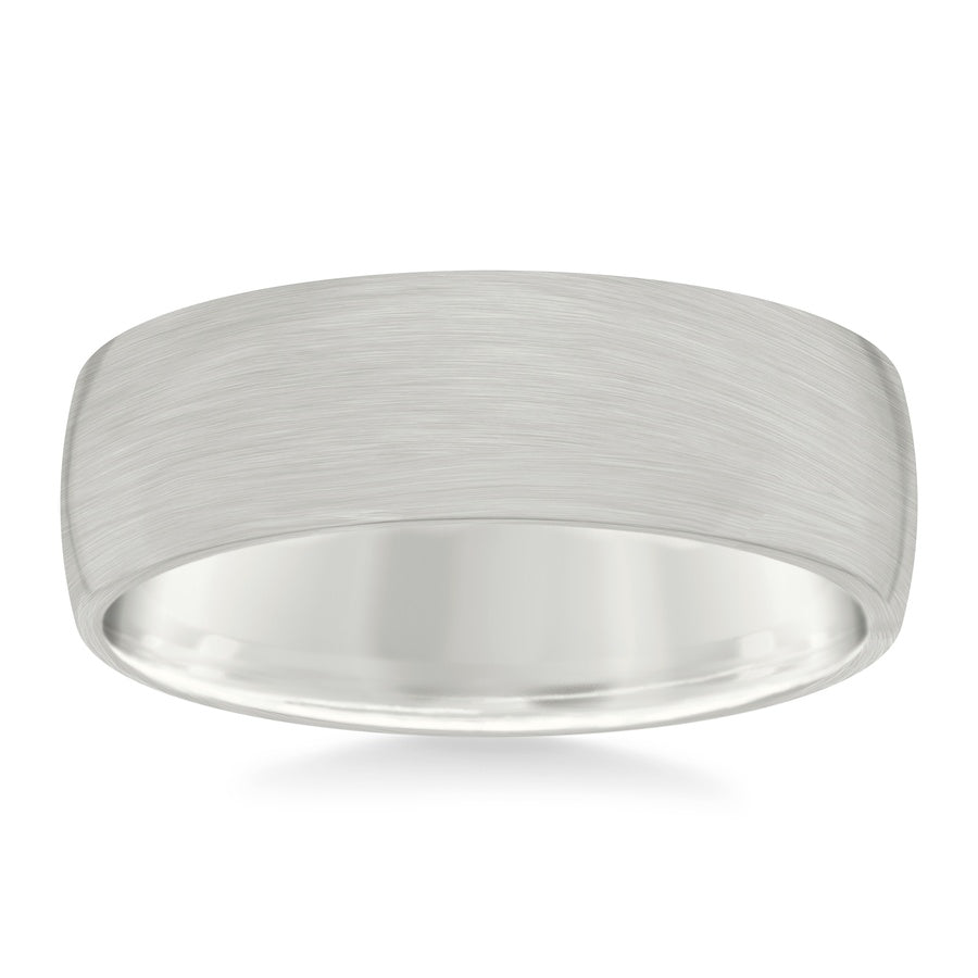 7MM Comfort Fit Band with a Euro Profile and Brushed Finish