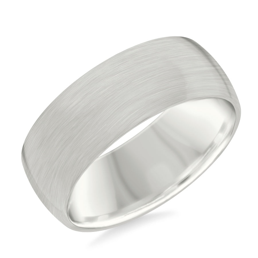8MM Comfort Fit Band with a Euro Profile and Brushed Finish