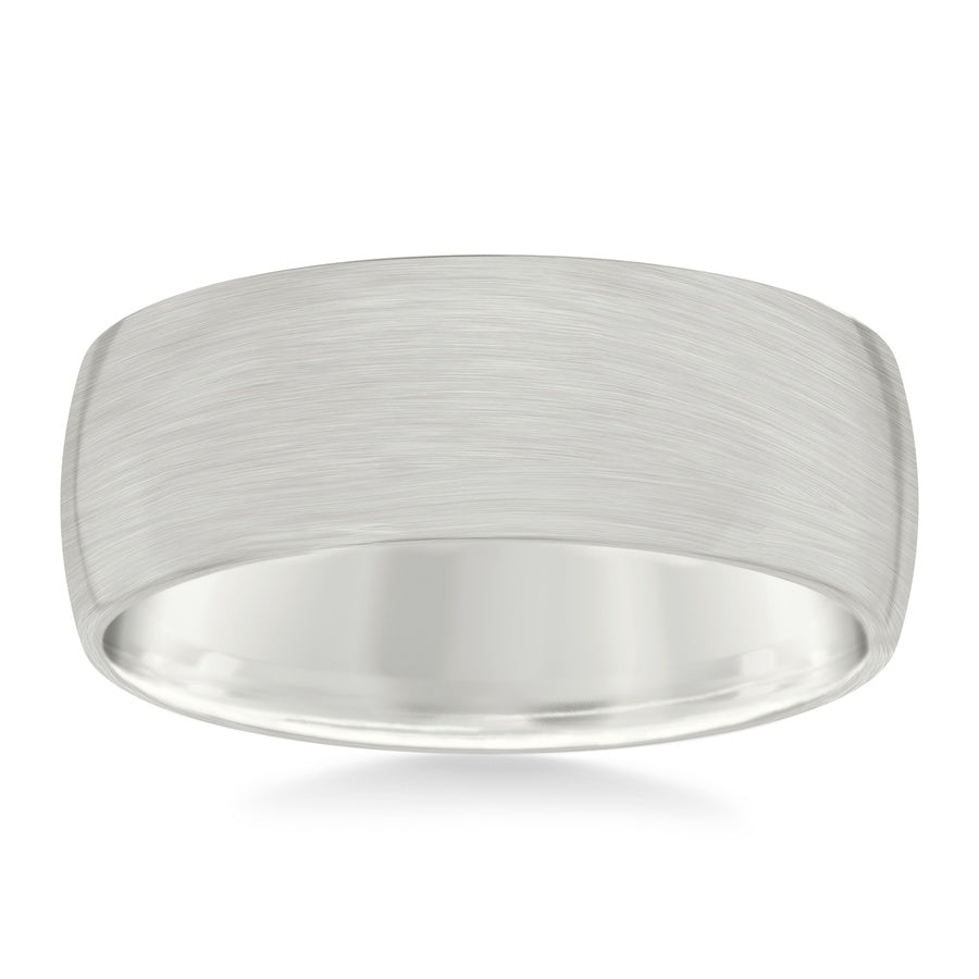 8MM Comfort Fit Band with a Euro Profile and Brushed Finish