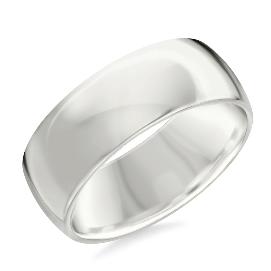 8MM Comfort Fit Band with a Euro Profile and Polished Finish