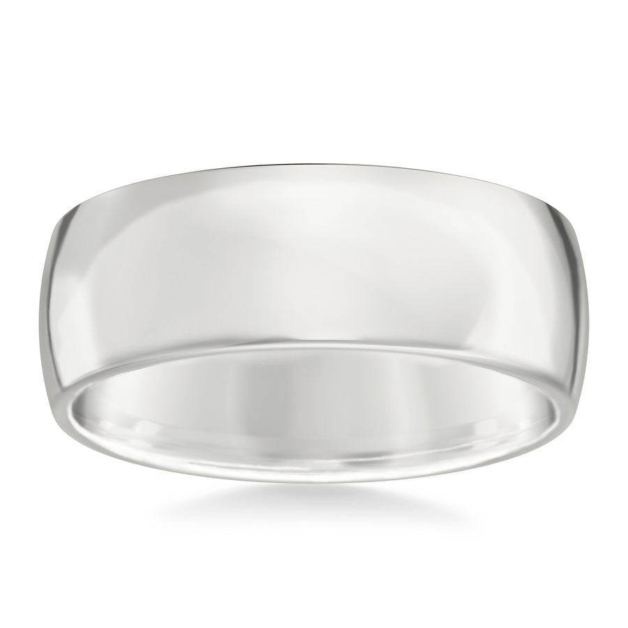 8MM Comfort Fit Band with a Euro Profile and Polished Finish