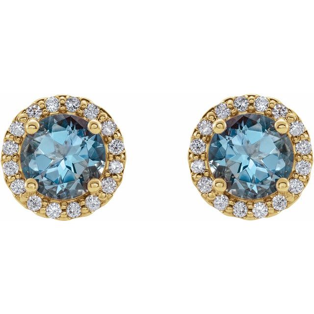 14K White Gold|Natural Blue Sapphire|4 mm