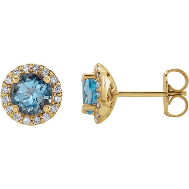14K White Gold|Natural Blue Sapphire|4 mm