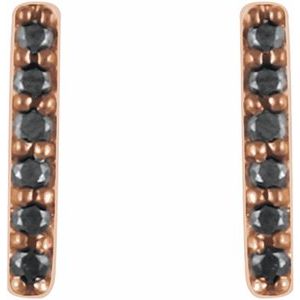 Diamond 1/10 ct Bar Earrings