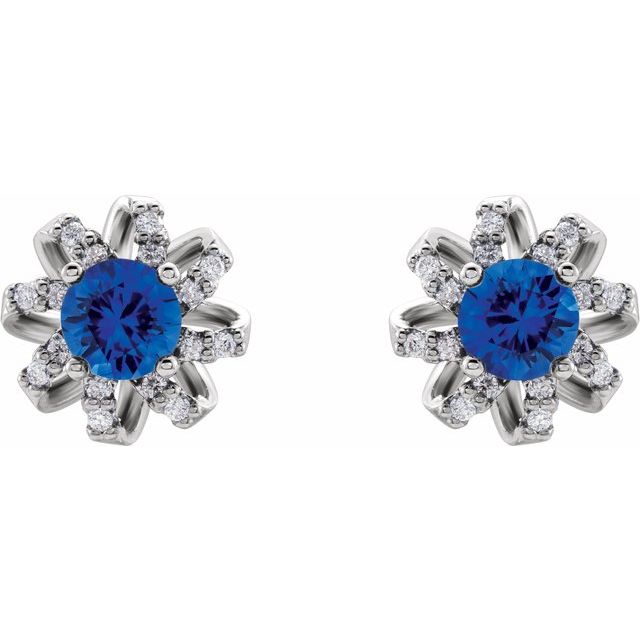 14k-white-natural-blue-sapphire-&-1/6-ctw-natural-diamond-halo-style-earrings