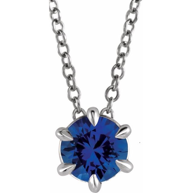 14k-white--lab-grown-blue-sapphire-solitaire-16-18"-necklace